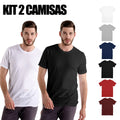 Kit 2 Camisas Masculina Lisa Algodão Premium