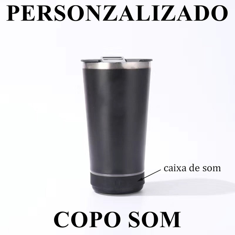 COPO SOM PERSONALIZADO - PRETO