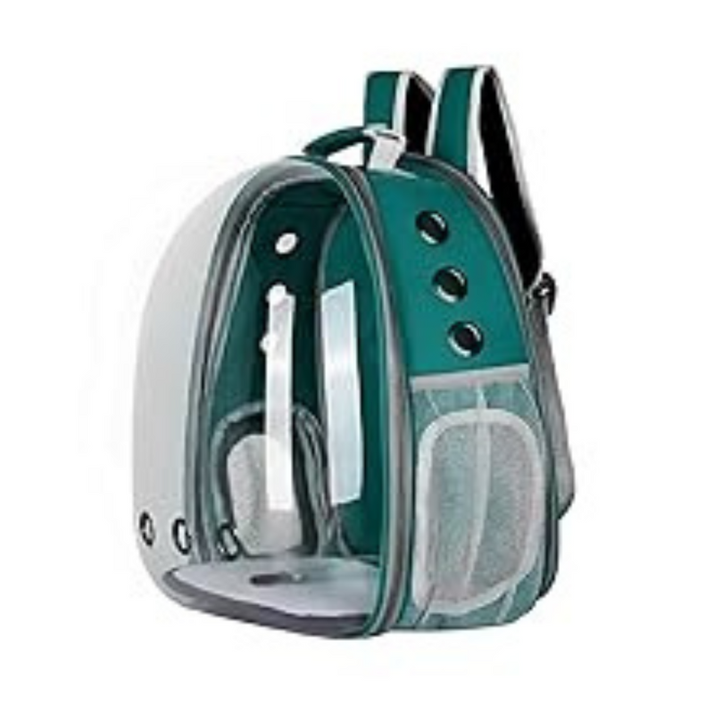 Mochila Pet Transporte Cães Gato Visão Verde