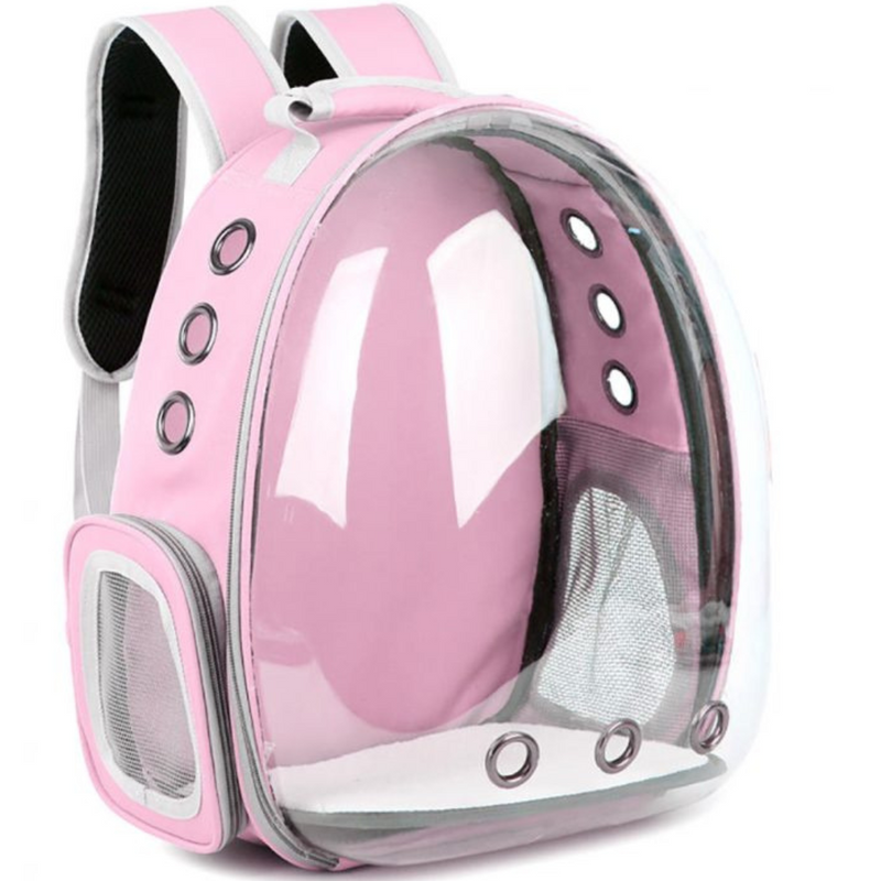 Mochila Pet Transporte Cães Gato Visão Rosa