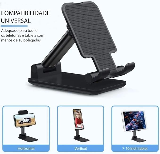 Suporte de Mesa Universal Ajustável para Celular e Tablet at