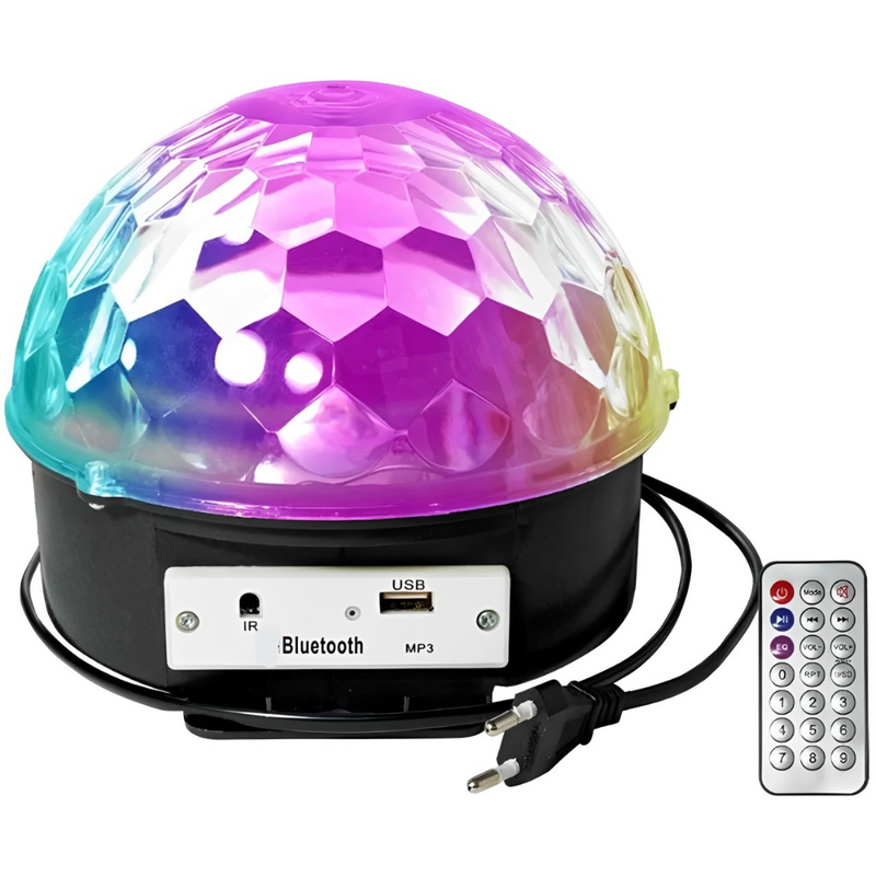 Globo de Luz LED Musical com Bluetooth e Controle Remoto