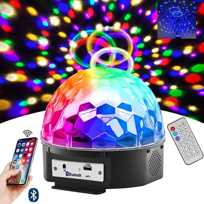 Globo de Luz LED Musical com Bluetooth e Controle Remoto