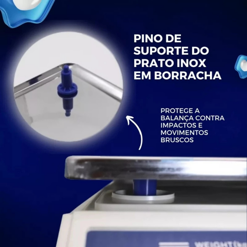 Balança 40kg bivolts 110/220v eletrônica recarregável