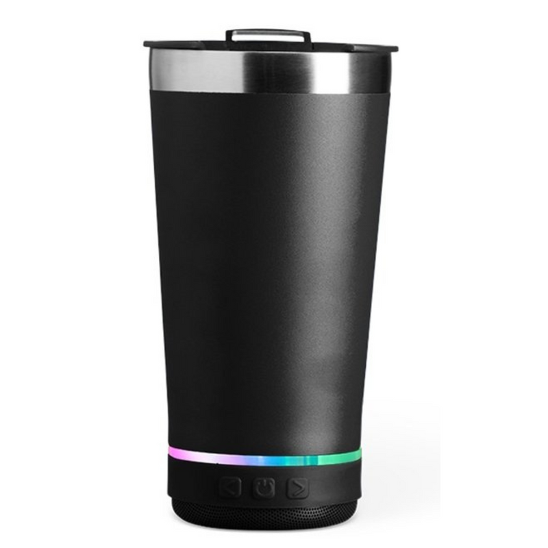 Copo Térmico Som Led Bluetooth e Tampa com Abridor 420ml - PERSONALIZADO