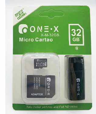 Cartão de Memoria TF 32GB com adaptador (V)X-M-32GB