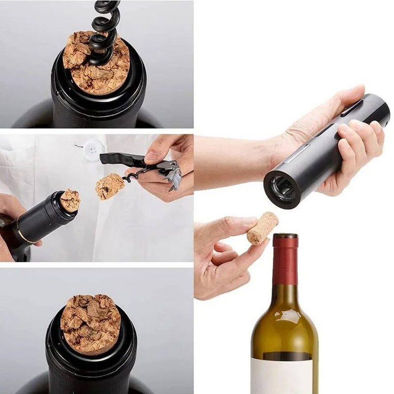 ABRIDOR DE VINHO AUTOMÁTICO SACA ROLHAS recarregavel LED