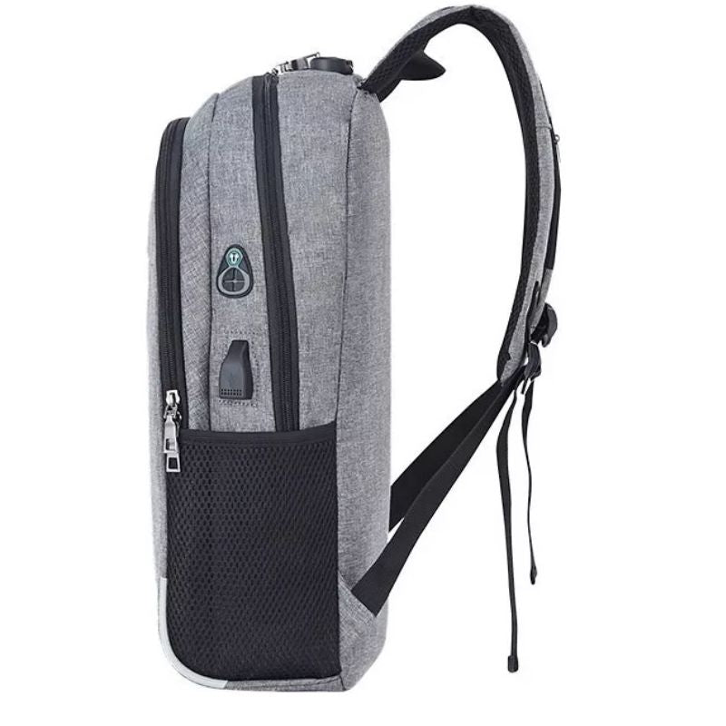 Mochila Negócios Notebook Saida Cabo Aux Usb Fone Ouvido