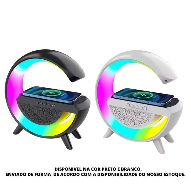 LUMINARIA CAIXA DE SOM E CARREGADOR POR INDUCAO G-SPEAKER SMART MULTIFUNCIONAL 5 EM 1 BLUETOOTH