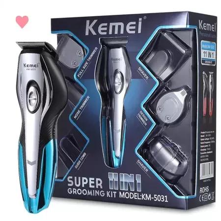 APARADOR DE CABELO E BARBA BARBEADOR ELETRICO SEM FIO 11 EM 1 KIT COMPLETO SUPER POTENTE