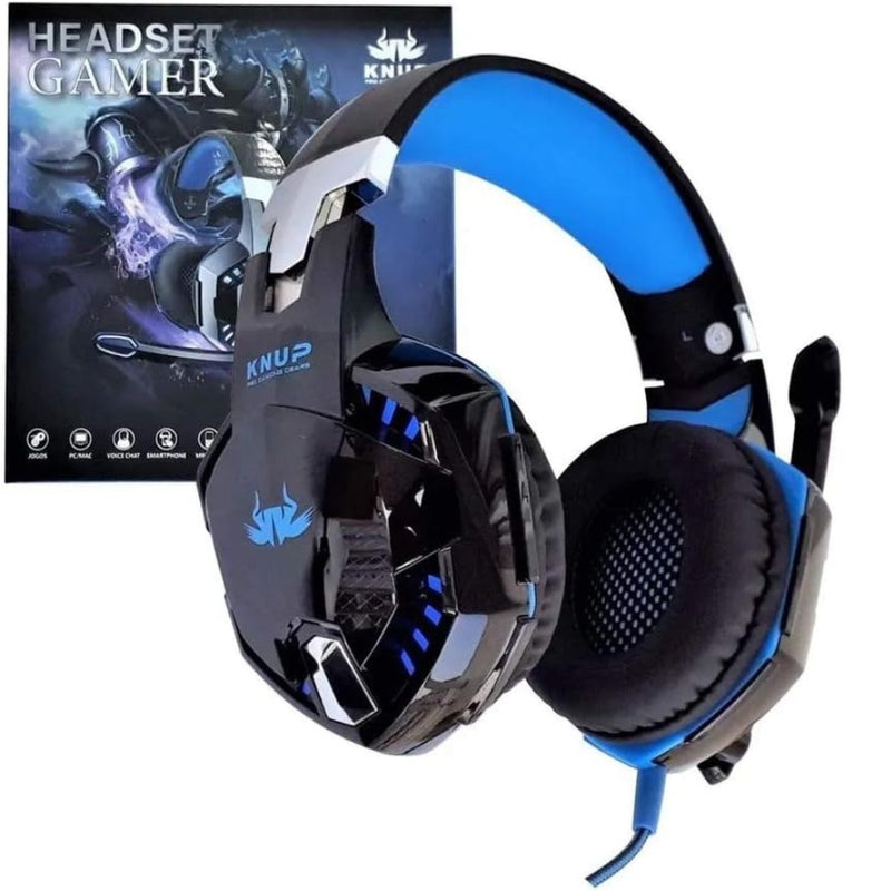 Headset Gamer Led com Microfone Kp-455a