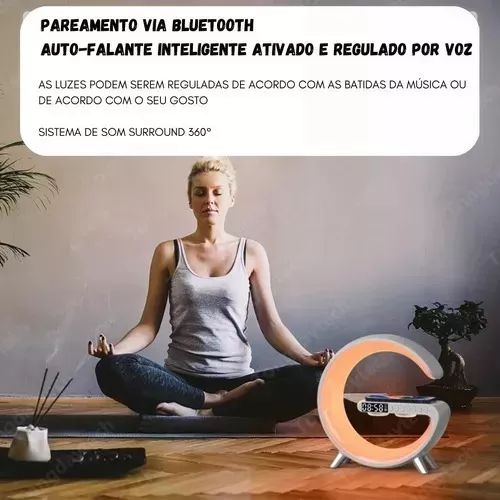 Luminária, Falante E Carregador Automático G-speaker Smart