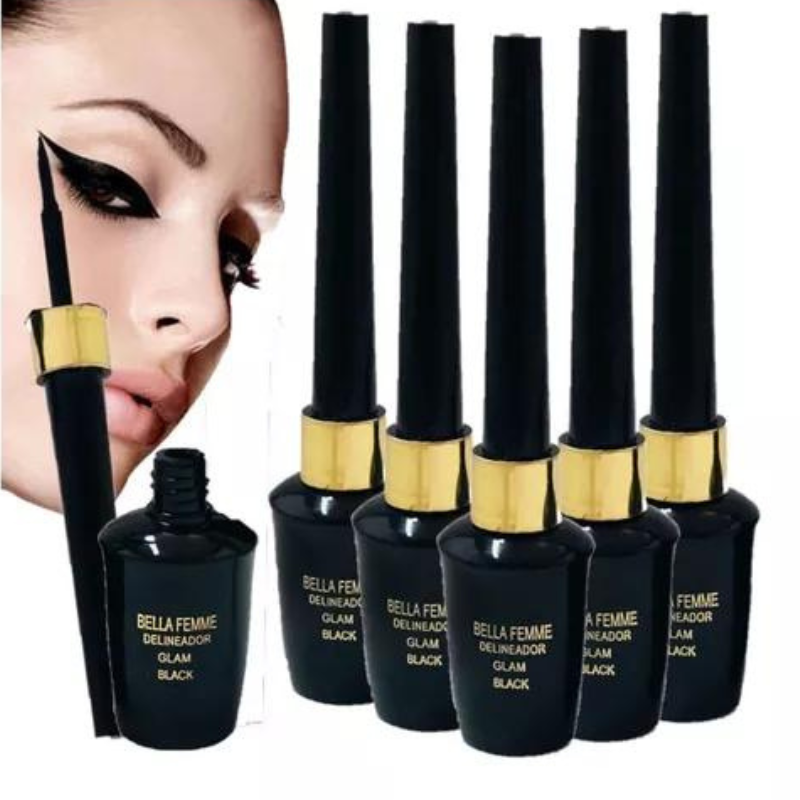 Delineador Liquido Glam Preto Bellafemme