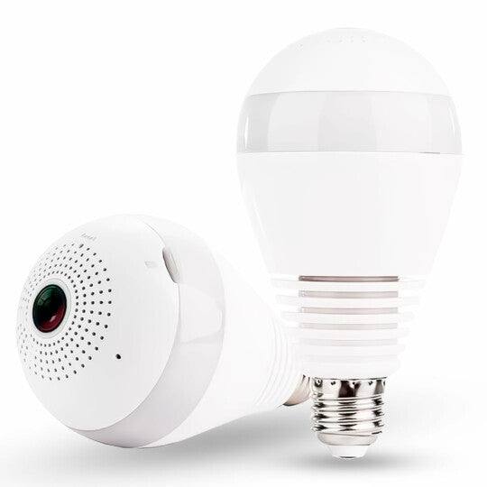 Lâmpada LED Câmera Espiã HD Wi-fi Panorâmica 360° com Soquete